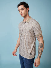 Men's Printed Polo Neck Half Sleeves T-shirts